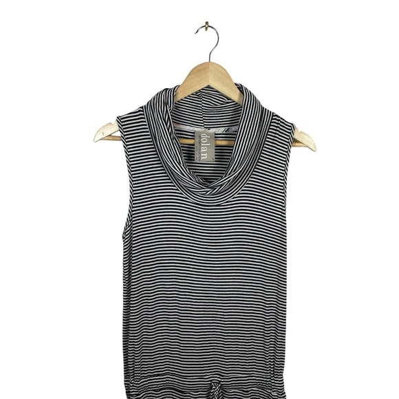 Anthropologie Dolan Sleeveless Cowl Neck Striped Maxi Dress Black/White Size S - Picture 7 of 10